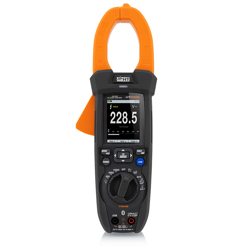 HT9025 · Pinza industrial TRMS con data logger